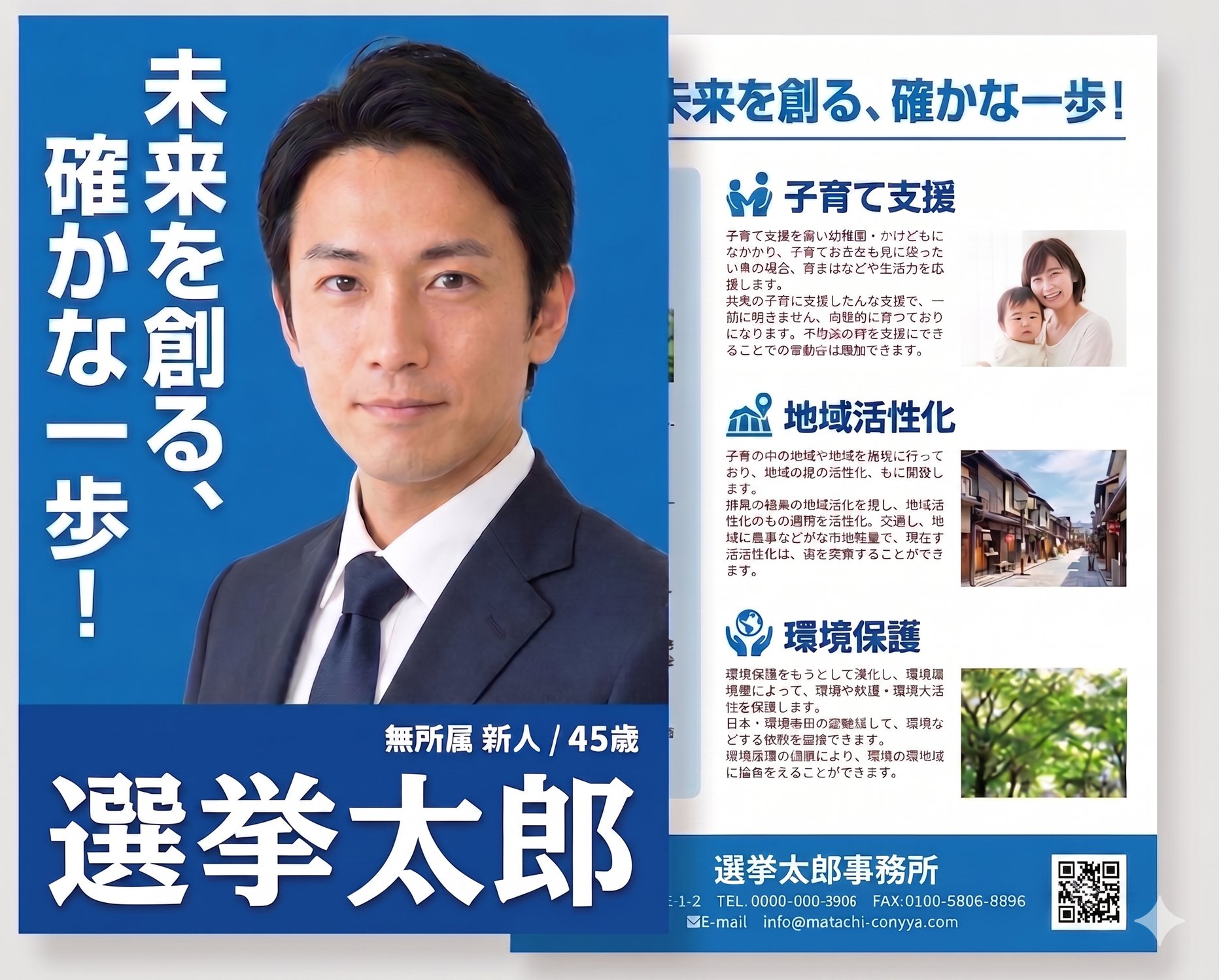 選挙ビラ制作サンプル